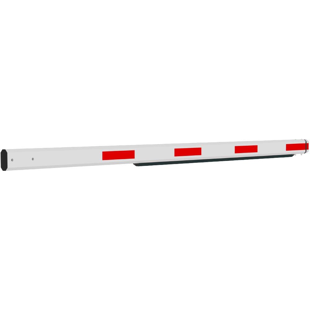 Braț telescopic de 2,7 până la 4,5 m, care poate fi utilizat pe ambele părți ale porții cu braț. Fabricat din aliaj de aluminiu și proiectat cu o carcasă antirugină tratată cu pulverizare electrostatică. Stâlpul principal are o bandă elastică de cauciuc anti-zdrobire în partea de jos, în timp ce