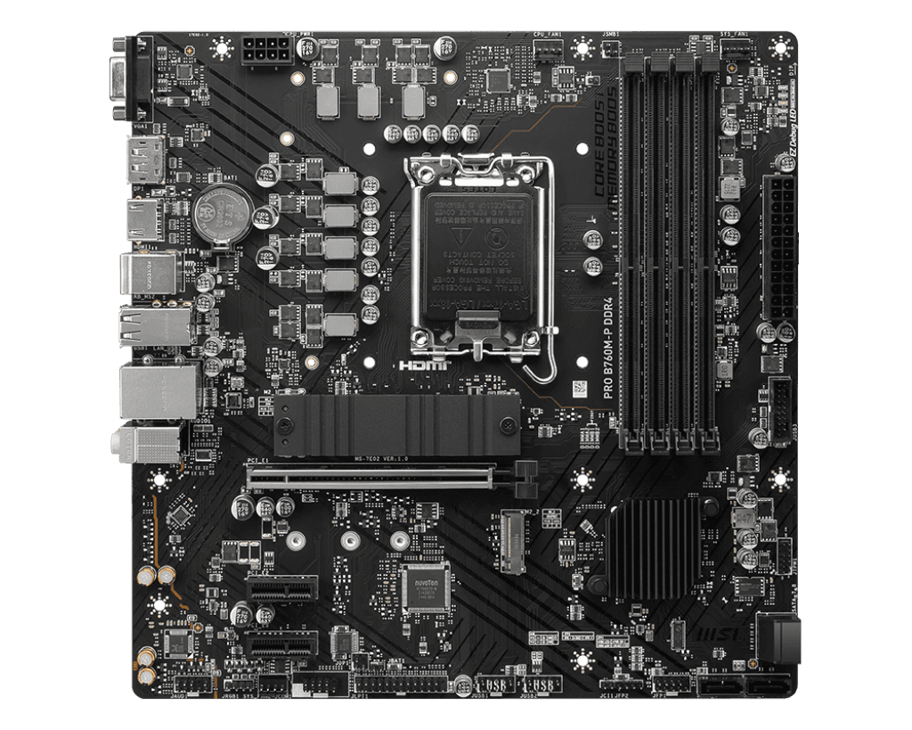 Placa de baza MSI PRO B760M-P DDR4, Socket 1700, DDR4, Micro-ATX — miniatură