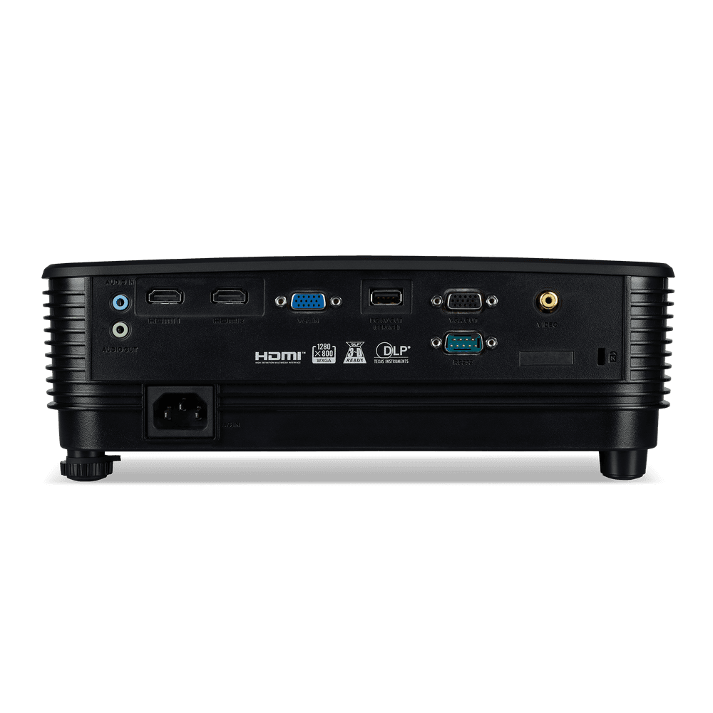 Videoproiector Acer X1329, WXGA 1280*800, up to 1920*1200, 4.800 lumeni, 16:10/ 4:3/ 16:9, 20.000:1, diagonala maxima 300'', distanta maxima de proiectie 10 m, boxa 3W, lampa 5.000 ore/ 20.000 ore, 29 dB, 2.4 kg, D- sub, composite video, 2*HDMI, PC audio in/ out, DC Out (5V/1.5A, USB Type A), RS232 — miniatură