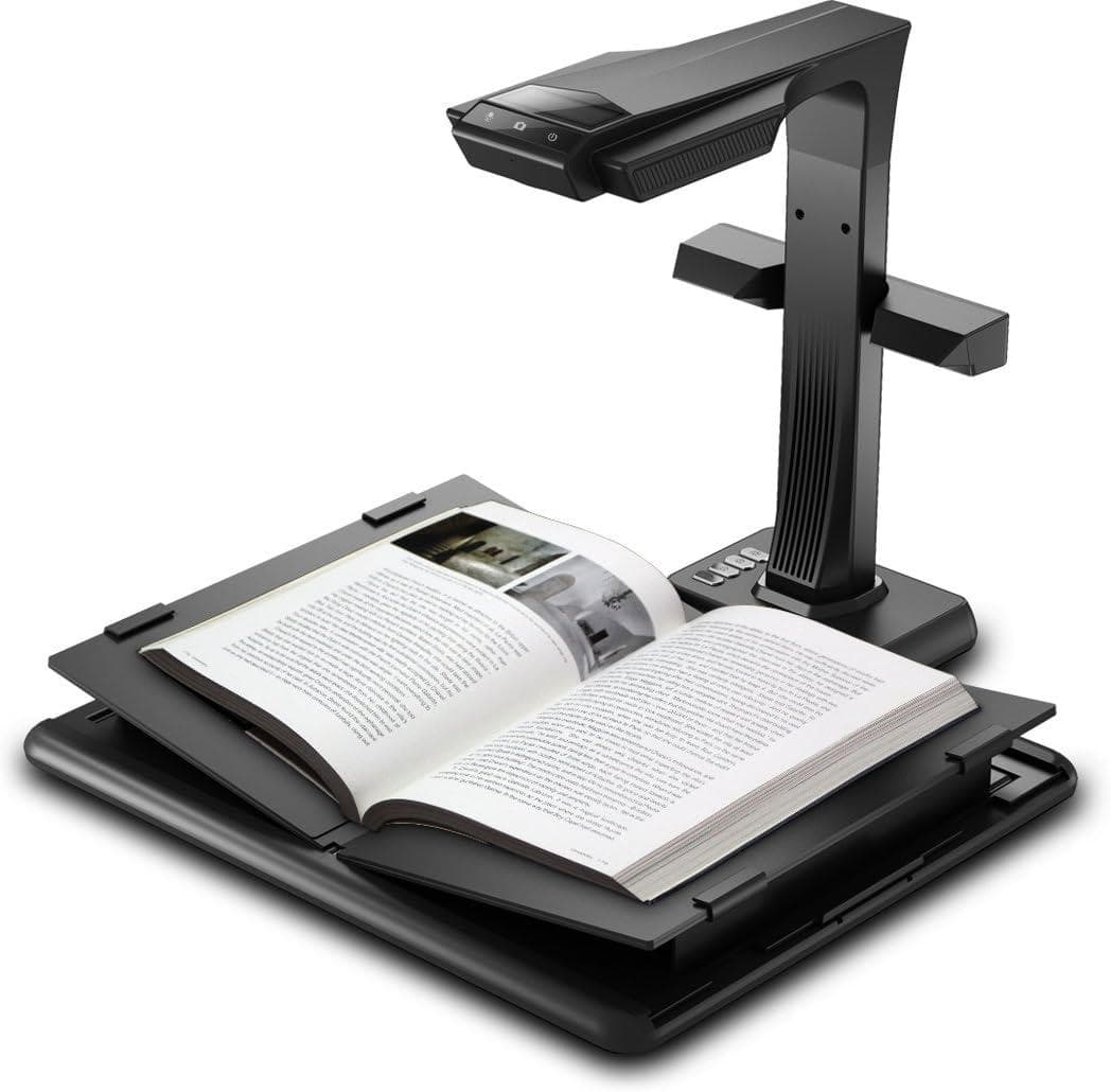 Scanner portabil CZUR M3000 Pro V3, rezolutie 7936 x 5952 pixeli, rezoltuie optica 48MP, rezolutie efectiva 470 dpi, senzor HD CMOS, dimensiune maxima document A3, focalizare fixa, output JPG, PDF, Word, Excel, TIFF, pedala actiune, buton initiere scan, functie video, functie OCR (180+ limbi)