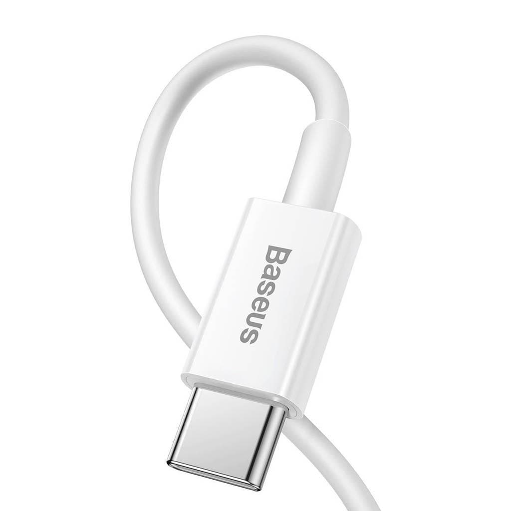 CABLU alimentare si date Baseus Superior, Fast Charging Data Cable pt. smartphone, USB Type-C la Lightning Iphone PD 20W, 0.25m, alb — miniatură