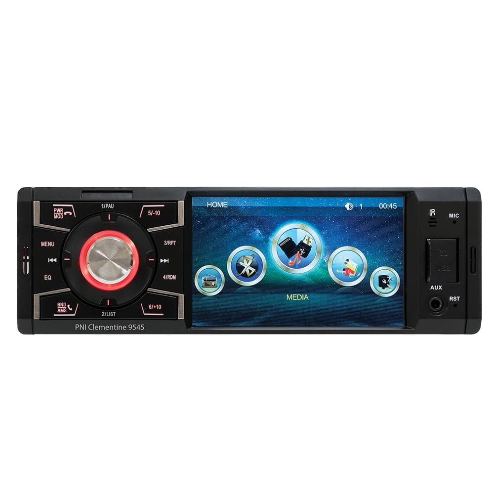 PNI MP5 PLAYER AUTO 1DIN 4" display Clementine 9545,50Wx4, Bluetooth, Radio FM, SD, USB, 2 x RCA video in, AUX in, 1 x RCA Intrare / Iesire video 1 x RCA Intrare video pentru camera marsarier, Redare video full HD 1920 x 1080px, Format fisiere redare: MP5, MP3, MP4, WMA, WAV etc. — miniatură
