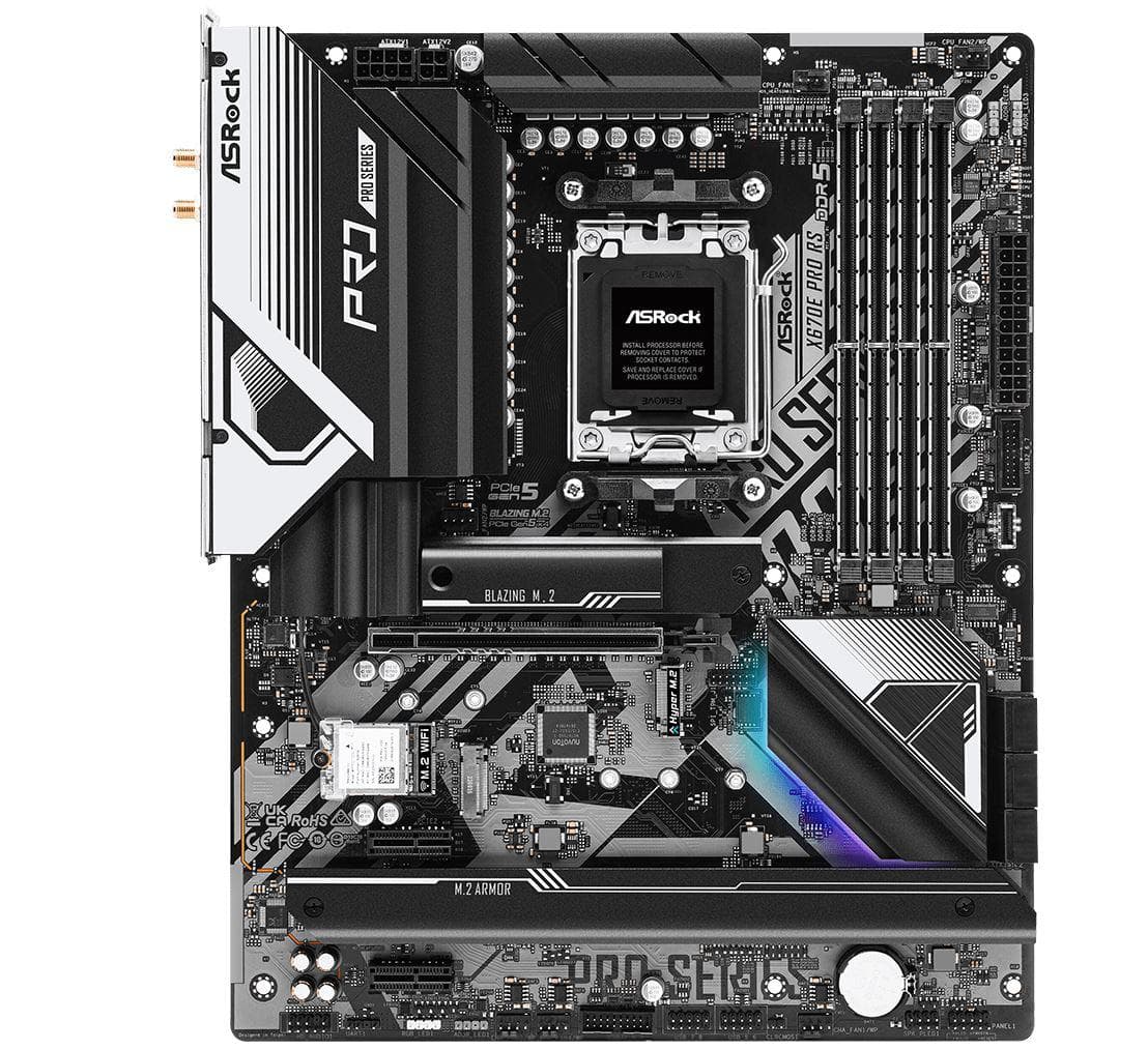 Placa de baza ASRock X670E Pro RS, Socket AM5, DDR5, ATX — miniatură