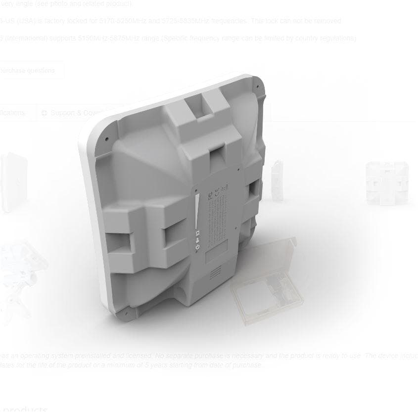 Mikrotik RBSXTSQ5ND SXTsq Lite 5 compact CPE, 16dbi, 5Ghz, outdoor, 12km, CPU: 600Mhz, RAM: 64Mb, 16Mb Flash, Tehnologie: WI-FI 4, standard wireless: 802.11a/n, viteza: 300Mbps, dimensiuni: 129 x 129 x 34 mm. — miniatură