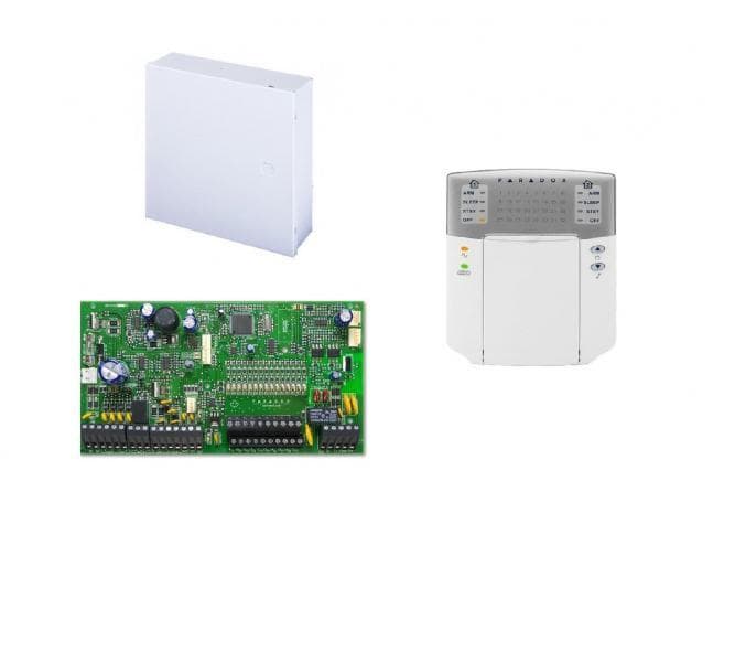 Centrala Paradox SP7000+; 16 intrări de zonă sau 32 cu ATZ, extensibila la 32 zone; extensibilă la 16 ieşiri PGM - (5 pe placă, 1 cu releu de curent mare); trigger PGM +/-; intrare pentru detectori fum, pe 2 fire; sursă alimentare în comutaţie 1.5A; consum iesire Aux: Nominal 600mA - Maxim 700mA