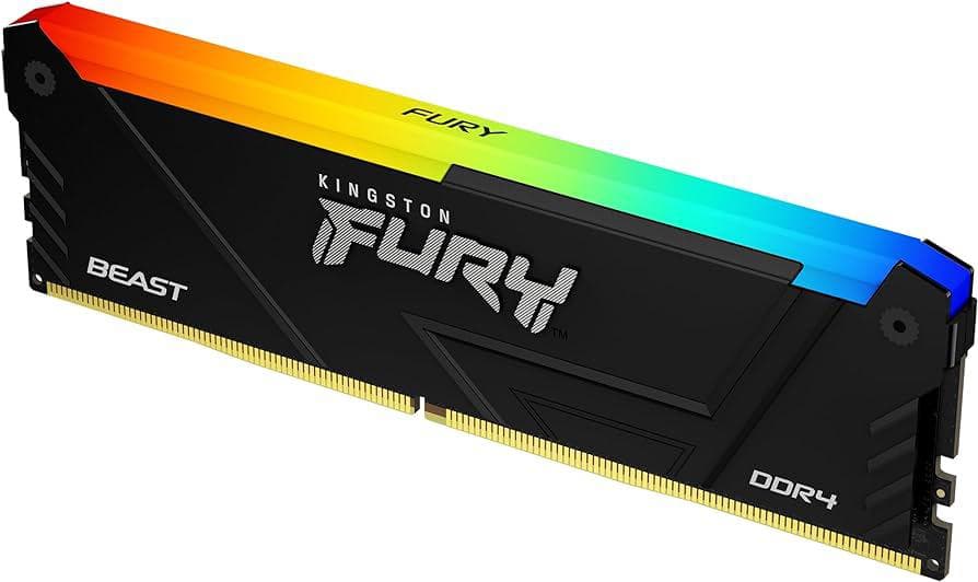 Memorie RAM Kingston FURY Beast RGB, 32GB DDR4, 3200 MHz, CL16