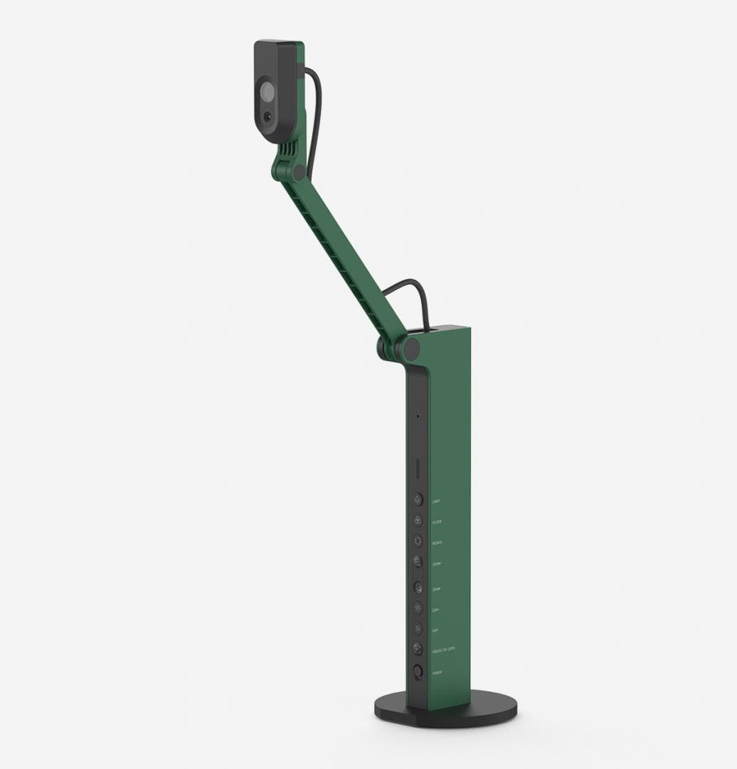Camera de documente IPEVO VZ-R, senzor CMOS, rezolutie scanare 3264 x 2448, conectivitate USB, Wi-fi, mod scanare color, format scanner A3, volum recomandat de scanare 4000 pagini/zi, negru/verde — miniatură