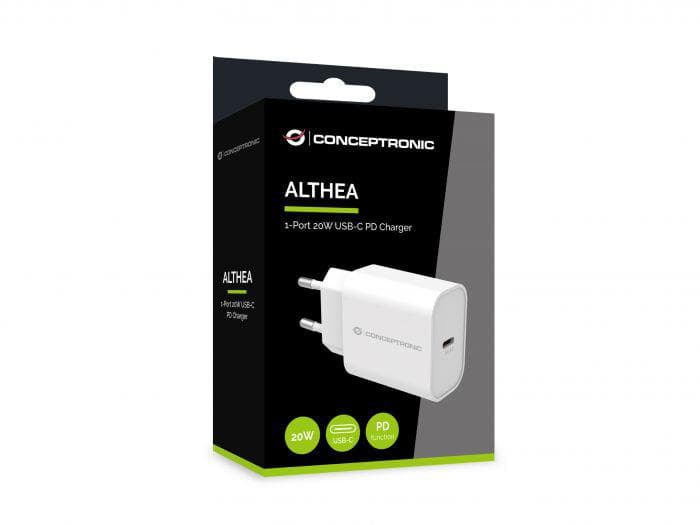 Incarcator Retea CONCEPTRONIC ALTHEA07W, 20 W, 1 port, Alb
