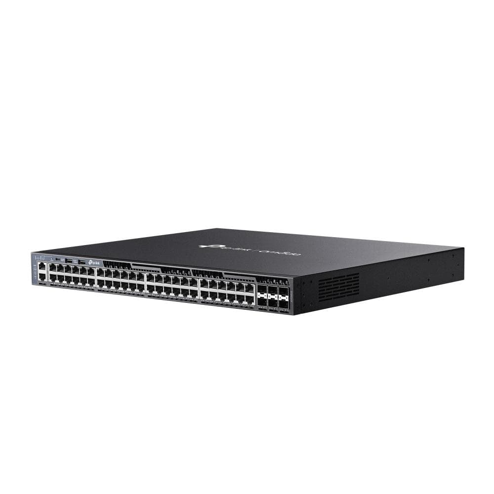 "Omada 48-Port Gigabit Stackable L3 Managed Switch with 6 10GE SFP+ Slots PORT: 48× Gigabit RJ45 Ports, 6× 10G SFP+ Slots, RJ45/Type C USB Console Port, Management Port, 2× USB2.0 Ports SPEC: 1U 19-inch Rack-mountable Steel Case FEATURE: Integration with Omada SDN Controller, Stacking, RIP, OSPF — miniatură