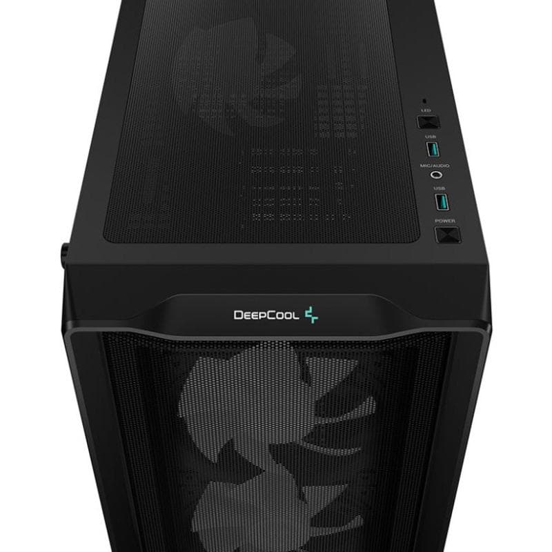 Carcasa DeepCool CC560 MESH V2, RGB, Mid Tower, Black — miniatură