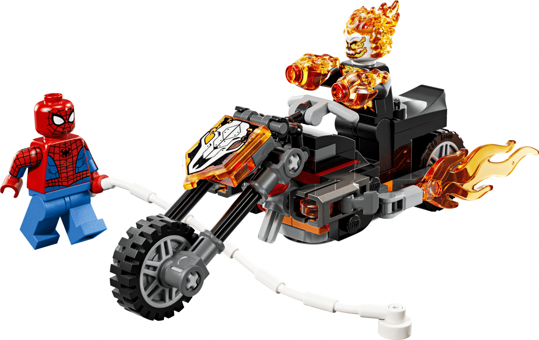 OMUL PAIANJEN VS CALARETUL FANTOMA PE MOTOCICLETA LEGO76335 — miniatură