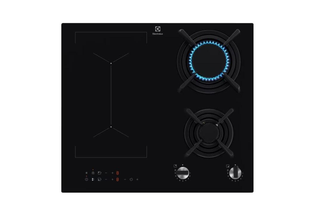 PLITA MIXTA ELECTROLUX KDI641723K, Plita mixta; 60 cm; 4 zone de gatit (2 zone gaz si 2 zone inductie); Aprindere electrica integrata; Control frontal; Dispozitiv siguranta; Gratare de fonta; Timer electronic; Booster; Functie Punte; Oprire automata; Blocare de siguranta pentru copii; Functie pauza