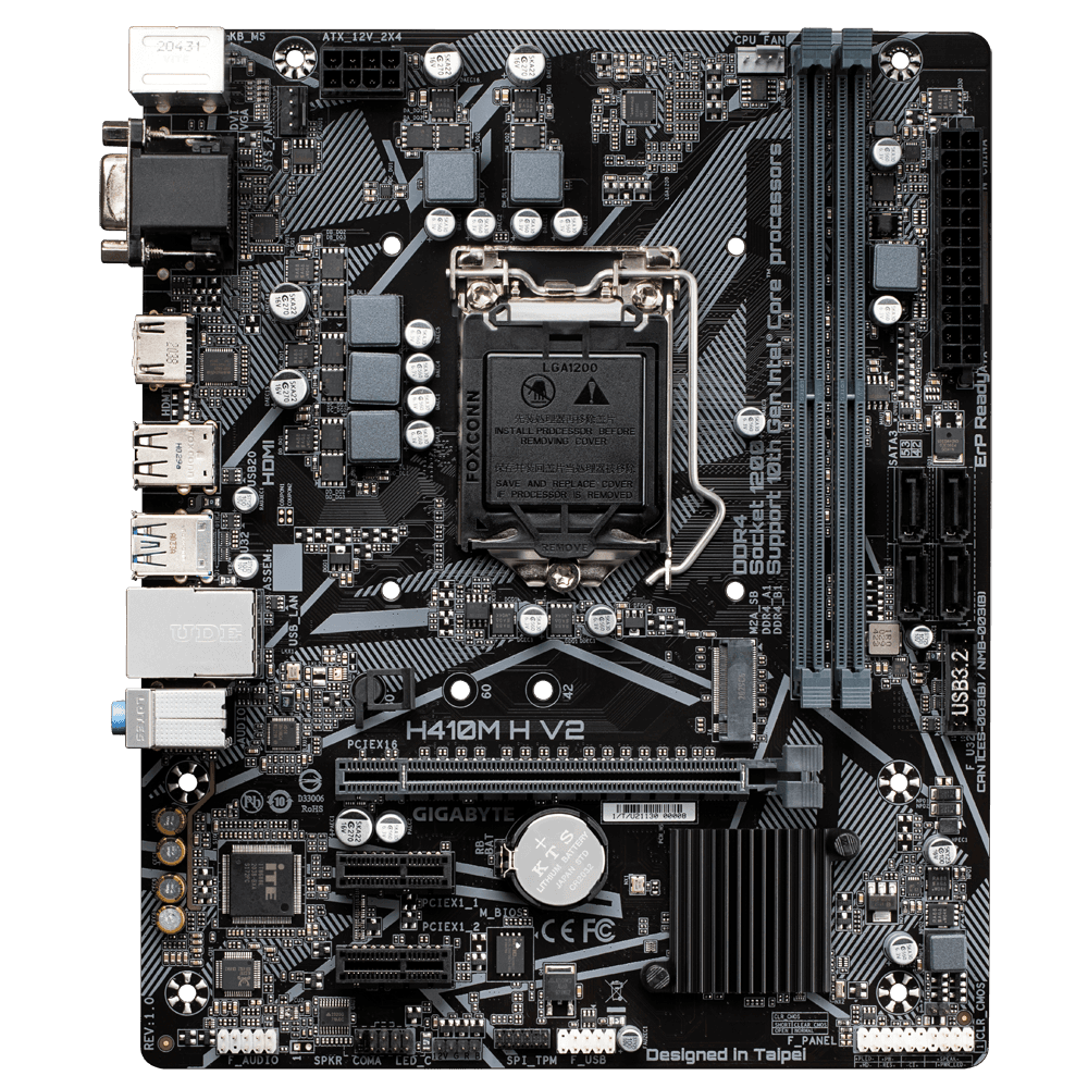 Placa de baza Gigabyte H410M H V2, Socket 1200, DDR4, Micro-ATX — miniatură