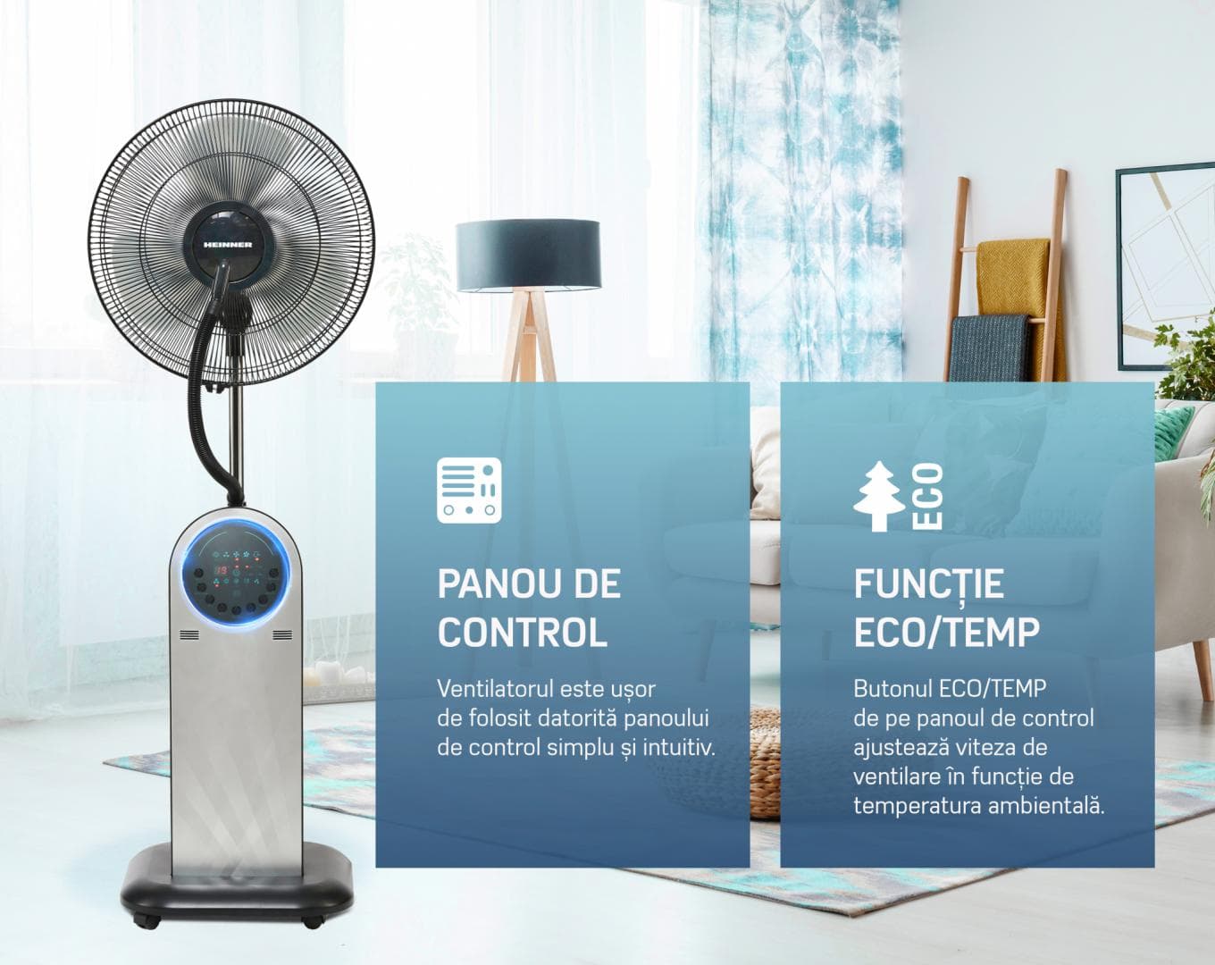 VENTILATOR HEINNER HMF-18GREY — miniatură