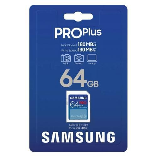 Card de Memorie SDXC Samsung, PRO Plus, 64GB, MB-SD256S/EU, Clasa U1, V10, pana la 120MB/S — miniatură