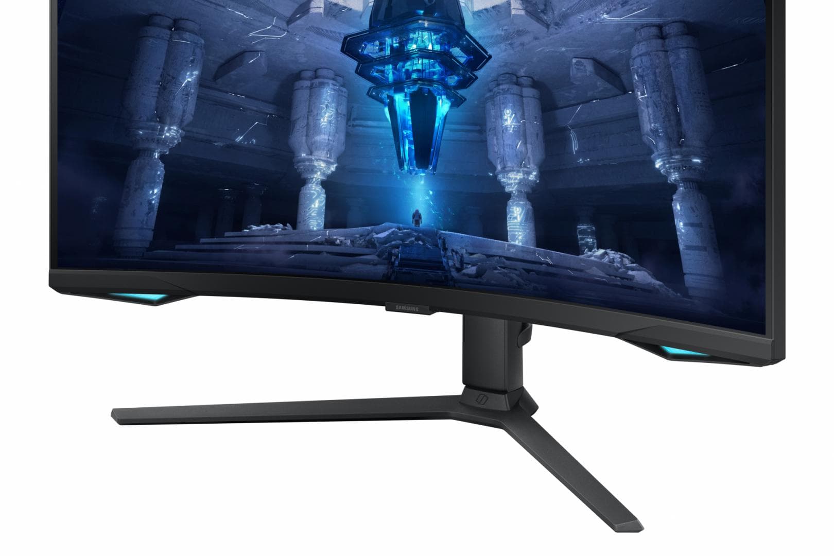 Monitor Samsung 32" LS32BG750NPXEN, Curvature: 1000R, Diagonal (inch): 32, Diagonal (cm): 81, Aspect ratio: 16:9, Panel: VA, Resolution: 3840x2160, Refresh Rate: 165Hz, Response time GtG: 1ms, Brightness (max): 350 cd/m², Contrast (static) : 1M:1, Viewing angle: 178°/178°, Color Gamut Type: 93% DCI — miniatură