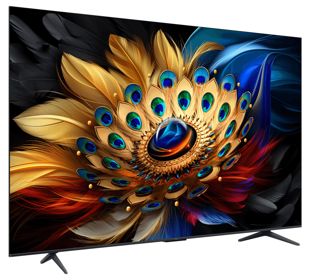 Televizor TCL QLED 85C655, 214 cm, Smart Google TV, 4K Ultra HD, Clasa F, Negru — miniatură