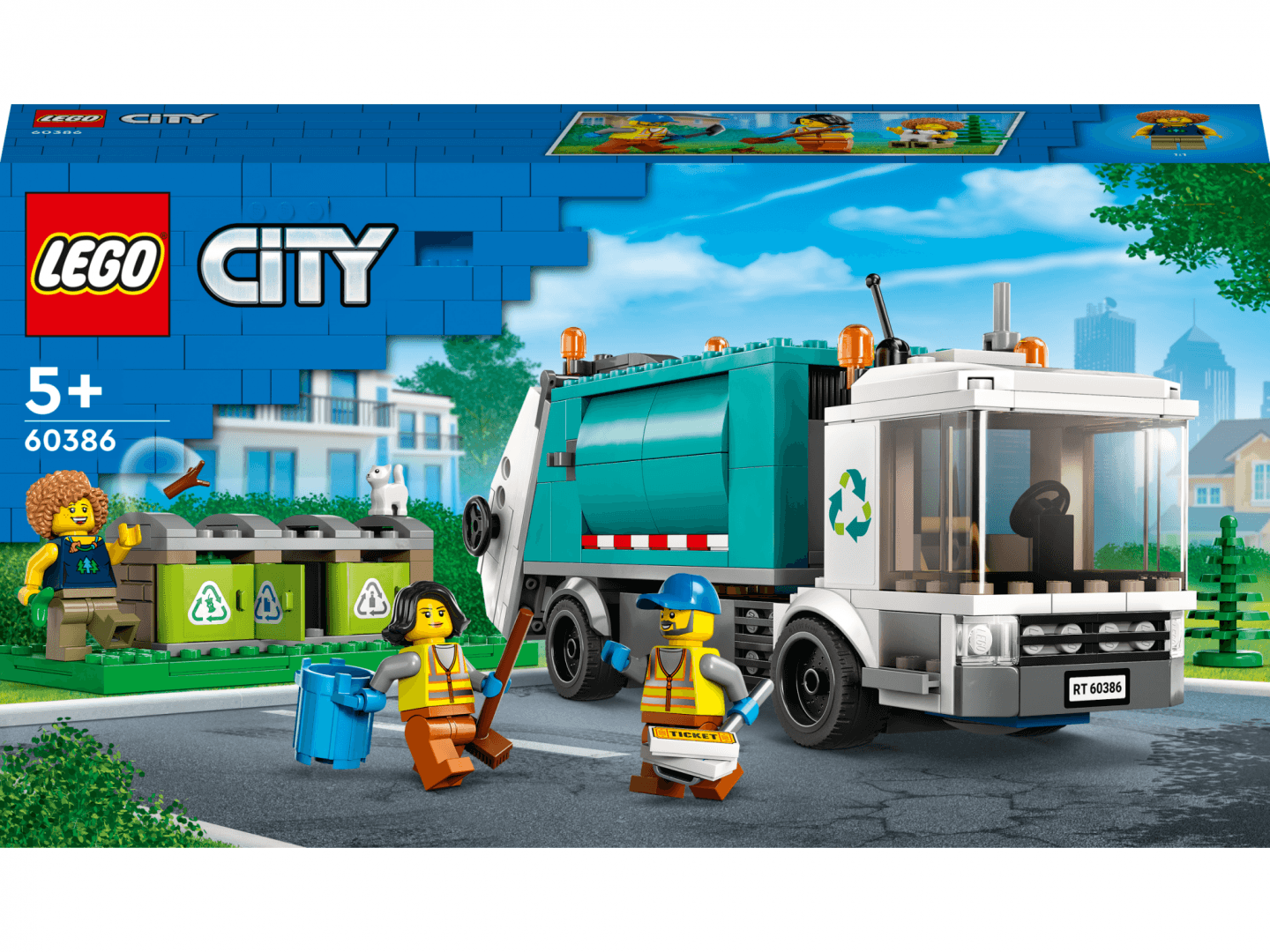 CAMION DE RECICLARE, LEGO 60386 — miniatură