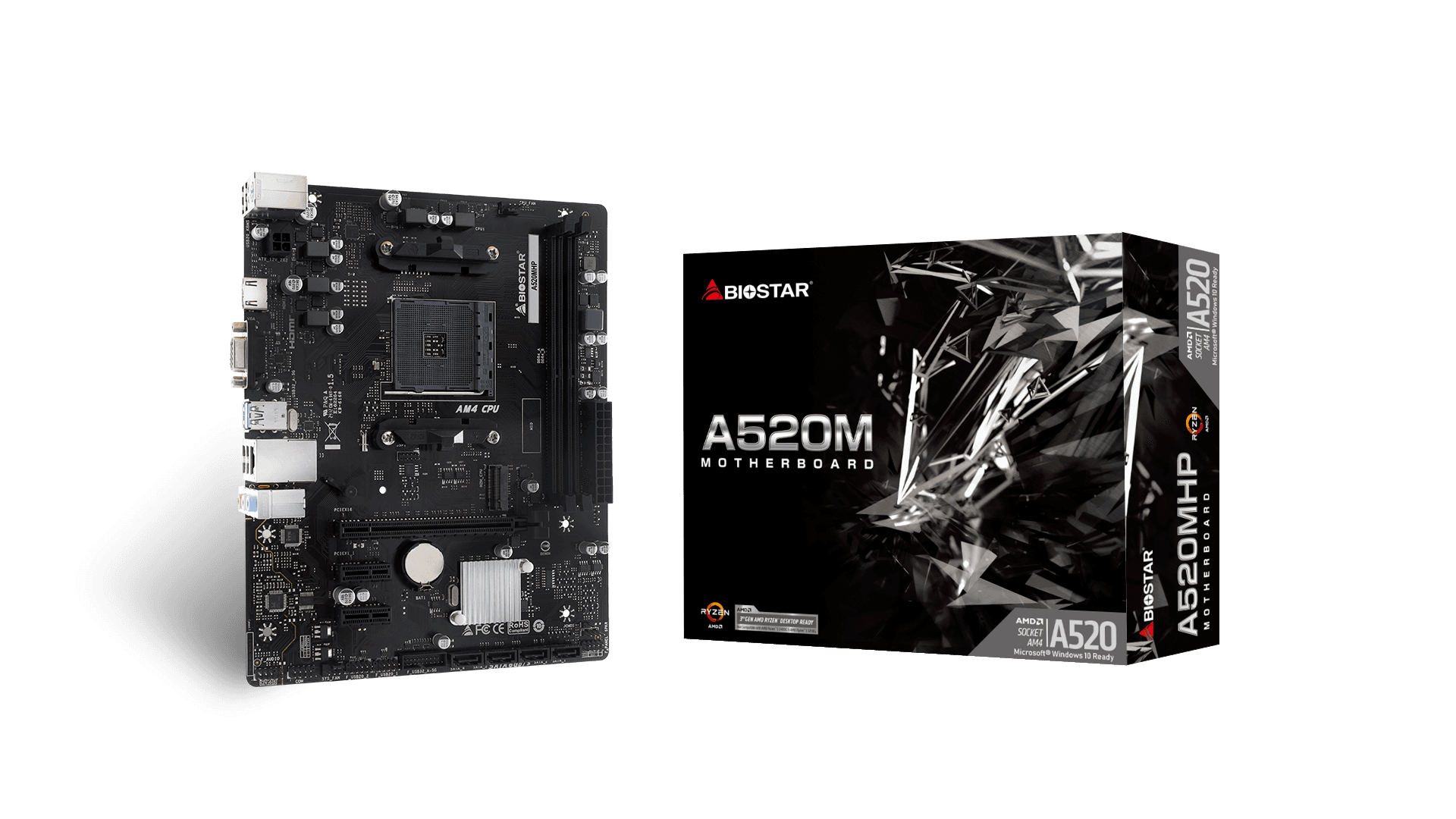 Placa de baza Biostar A520MHP, Socket AM4, DDR4, Micro-ATX