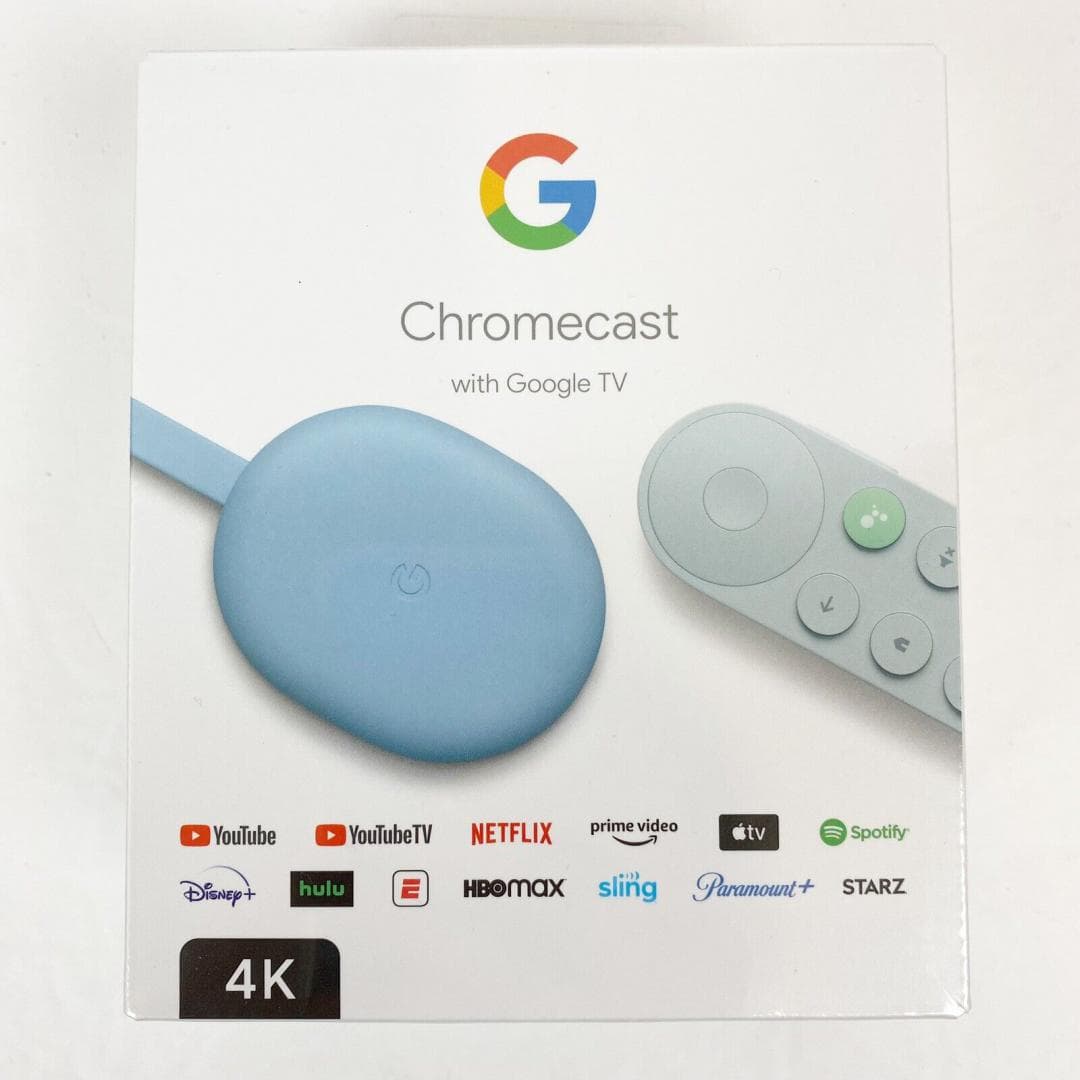 Google Chromecast TV, 4K, HDMI, Bluetooth, Wi-Fi, Blue — miniatură