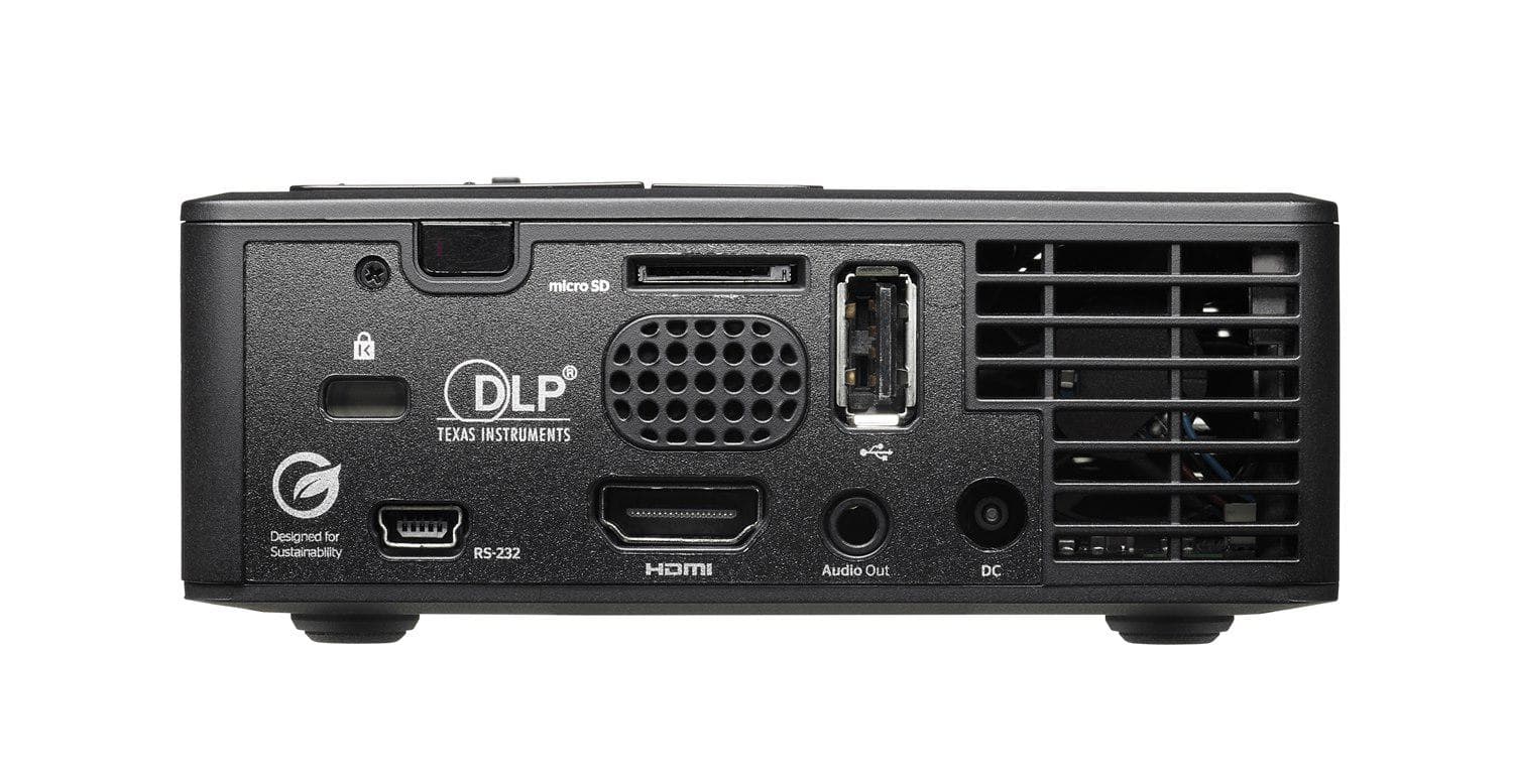 Videoproiector Optoma ML750i, WXGA 1280*800, 700/450 lumeni, 20.000:1, 16:10/ 4:3/ 16:9, +/-40°, LED 20.000 ore, 0.55m - 3.23m, 1* HDMI, microSD card, Audio 3.5mm, USB-A reader, RS232, 29-32 dB, 3D ready, Security bar, Kensington Lock, Password protected interface, boxa 2W, geanta transport — miniatură