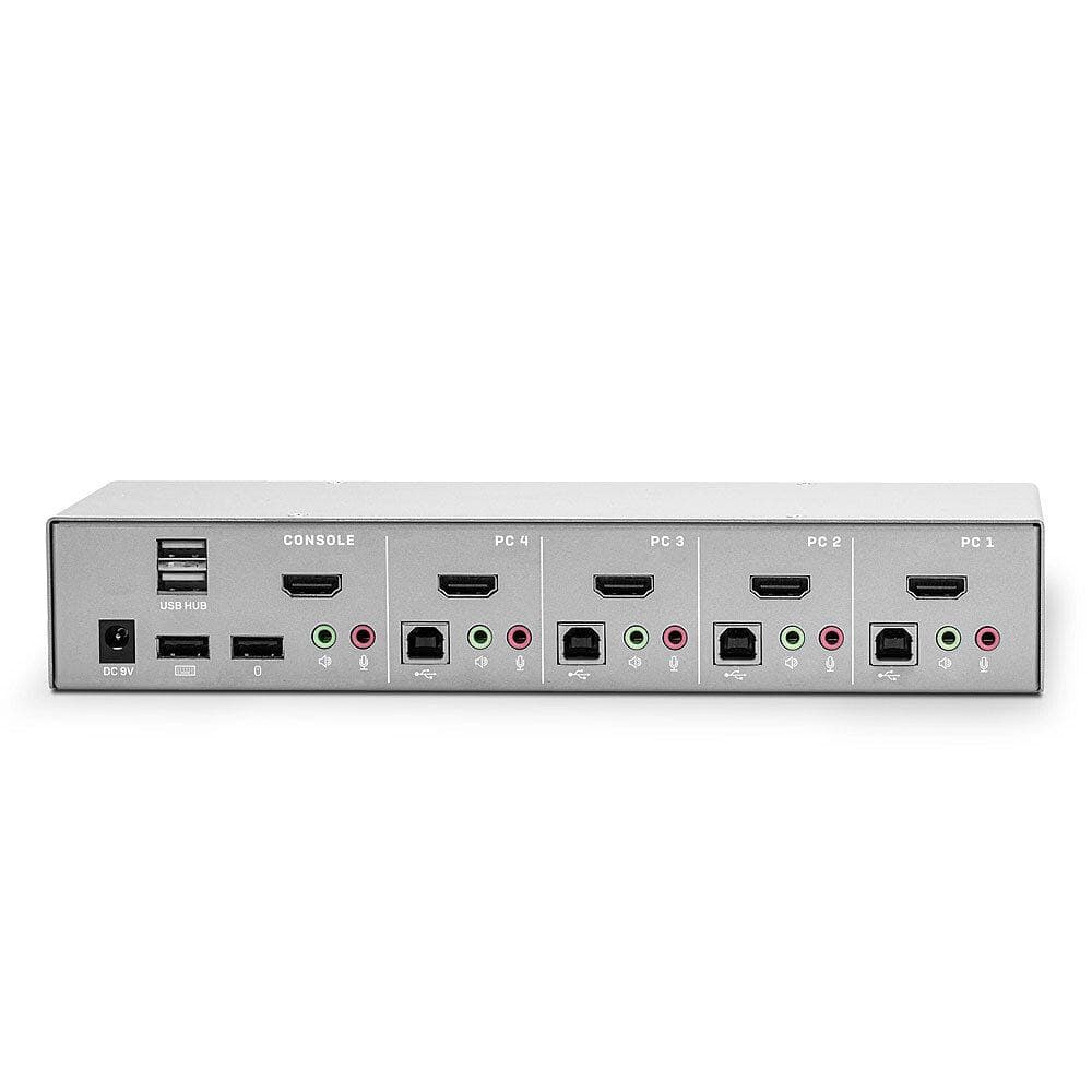 Lindy LY-39308 KVM Switch 4 Port HDMI 3840x2160@60Hz, USB 2.0 — miniatură
