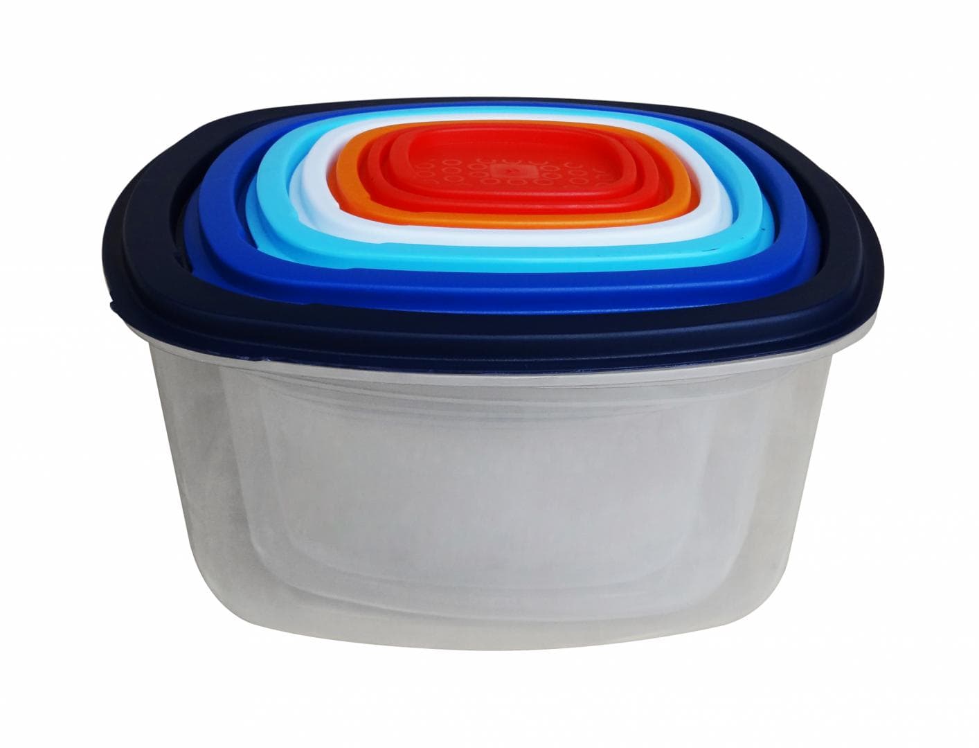 SET 7 CASEROLE PATRATE CU CAPACE,PLASTIC, VANORA HOME — miniatură