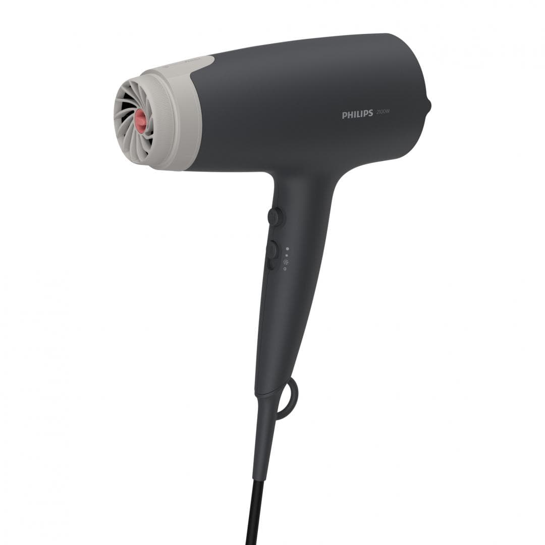 Uscator de par Philips BHD351/10, 2100W, Accesoriu Thermo Protect, Ingrijire cu ioni, 6 setari de viteza/temperatura, Cap de coafare 14 mm, Gri, L x A x I (mm) 90x295x215 — miniatură