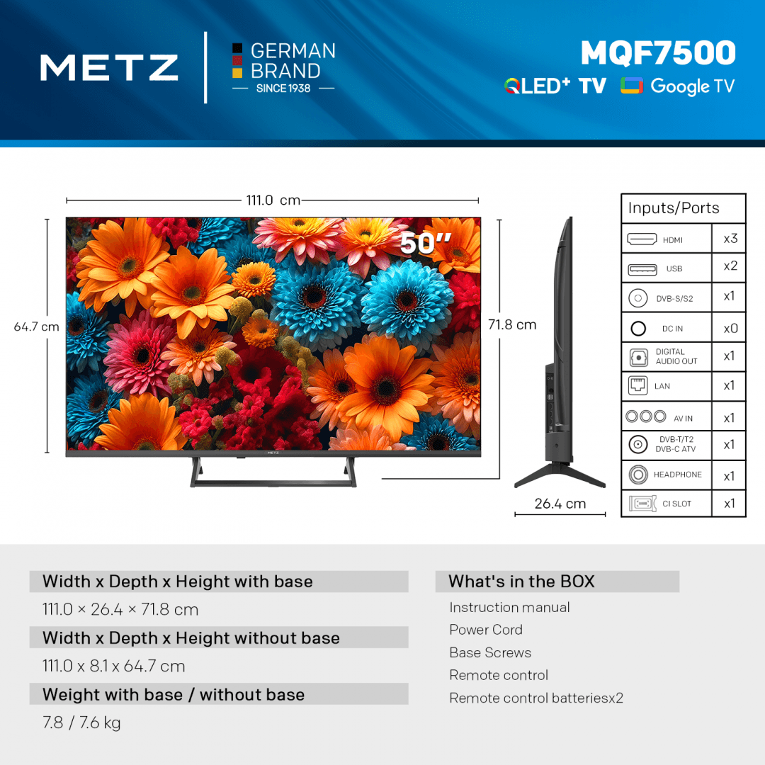 Televizor METZ QLED 50MQF7500Z — miniatură