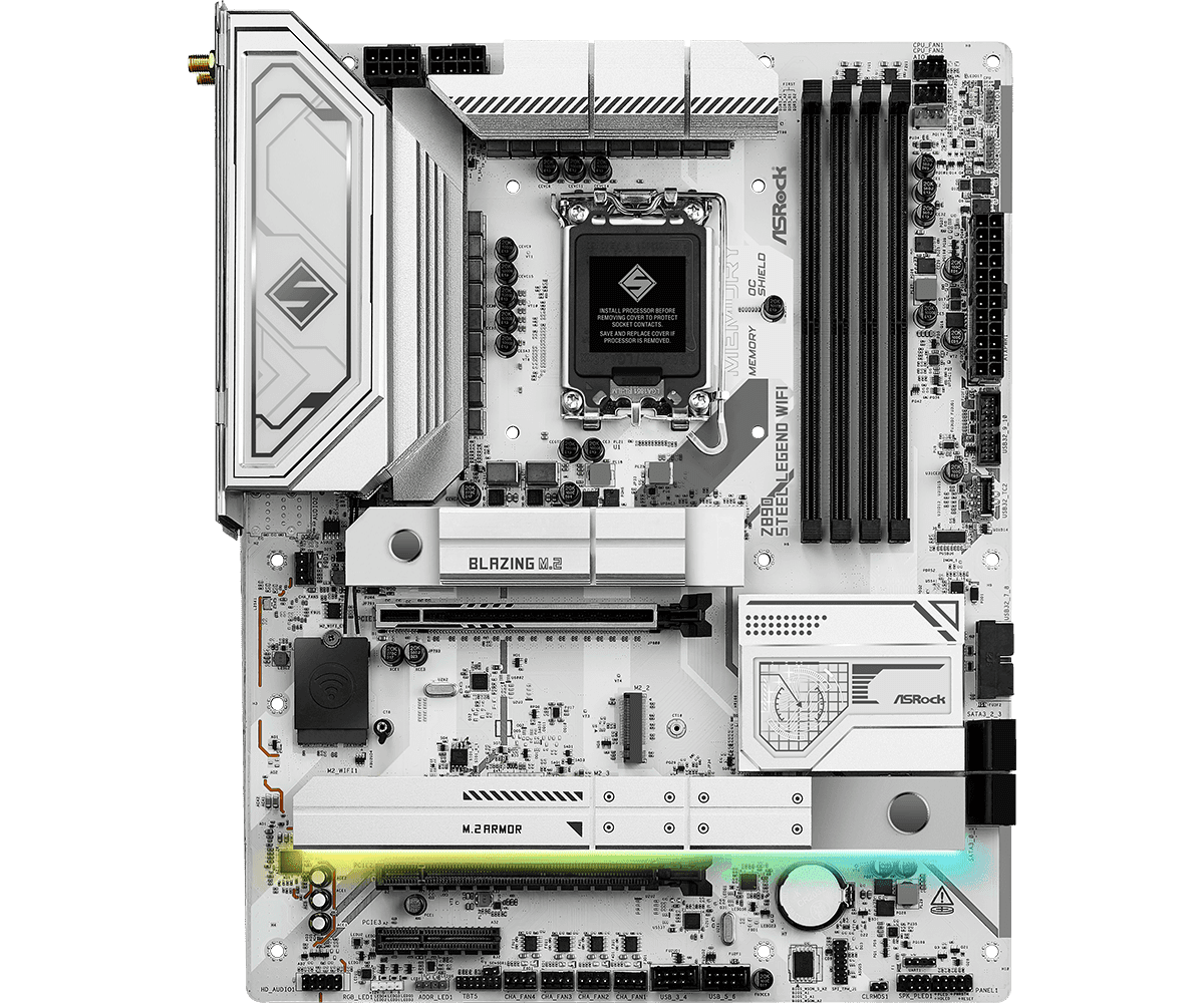 Placa de baza ASRock Z890 Steel Legend WiFi, Socket 1851, DDR5, ATX — miniatură