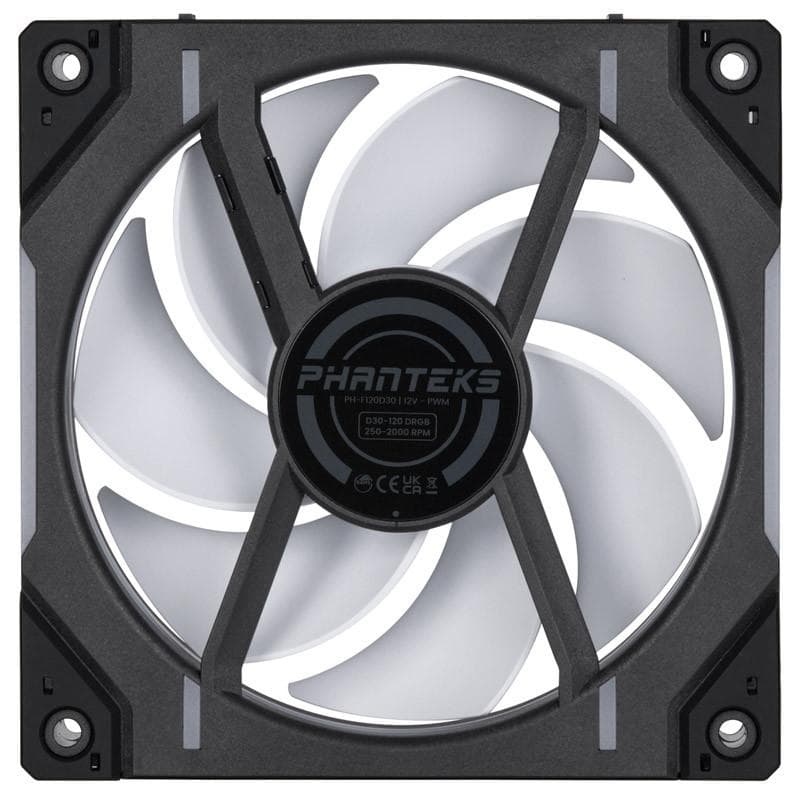 Ventilator Carcasa PHANTEKS D30-120 D-RGB Fan, 12 cm, 2250 RPM, 3 ventilatoare, RGB — miniatură