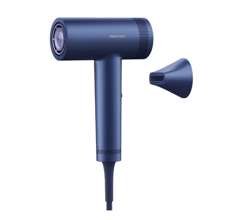 Uscator de par PHILIPS cu ThermoShield Advanced Seria 8000 BHD839/00, 1400W, Tehnologie ThermoShield, 3 viteze, 4 trepte, Temperatura, Albastru, L x A x I (mm) 73.3x181.7x301
