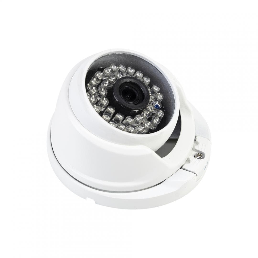 Camera supraveghere video PNI House AHD25 5MP, dome, lentila 3.6mm, 36 LED-uri IR, de exterior sau interior, IP66, Sistem TV: PAL, IR 25m, Dimensiuni: 100 X 105 X 75 mm, Rezolutie imagine: 2560 x 1920 px, Lentile: 3.6mm. — miniatură