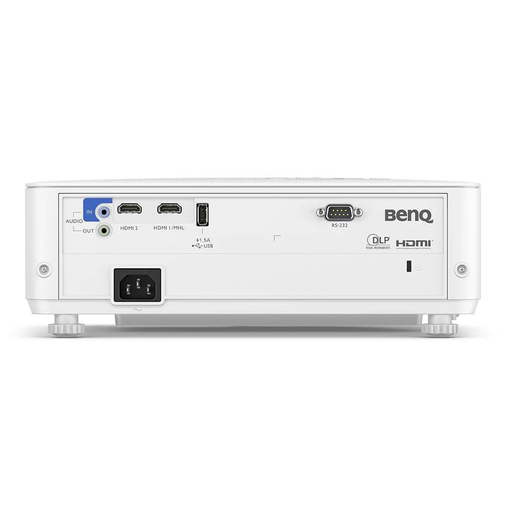 Proiector BENQ TH585P, DLP, FHD 1920*1080, 3500 lumeni, 10.000:1, 16:9, lampa 4000 ore/ 15.000 ore, zoom 1.1x, 2* HDMI, MHL, USB tip A, RS232, boxa 10W, telecomanda cu baterii incluse, potrivit pentru jocuri de consola, culoare alb — miniatură