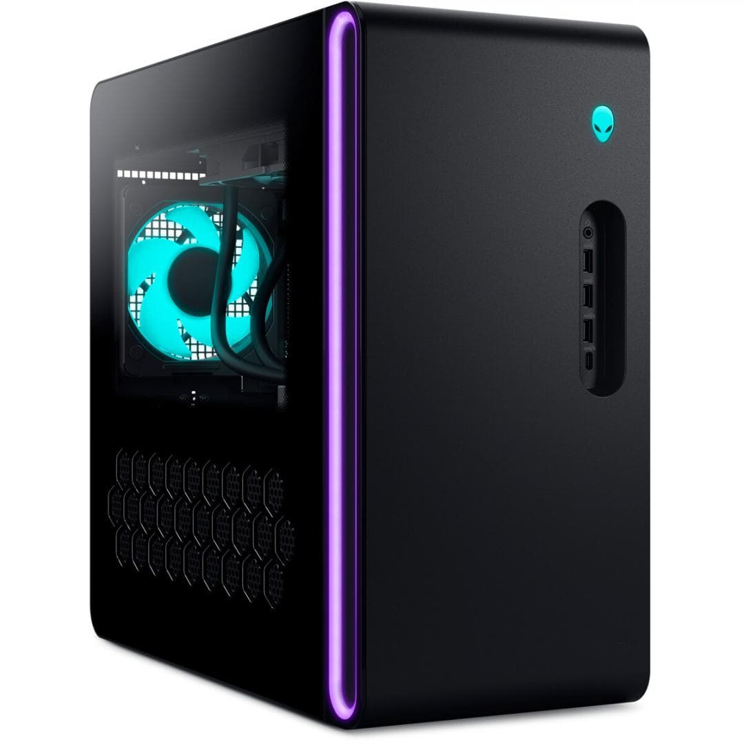 Desktop Gaming Dell Alienware Aurora ACT1250 cu procesor Intel Intel Core Ultra 7 265KF pana la 5.5 GHz, 32 GB DDR5, 3TB SSD, RTX 5080, Windows 11 Pro, Negru — miniatură