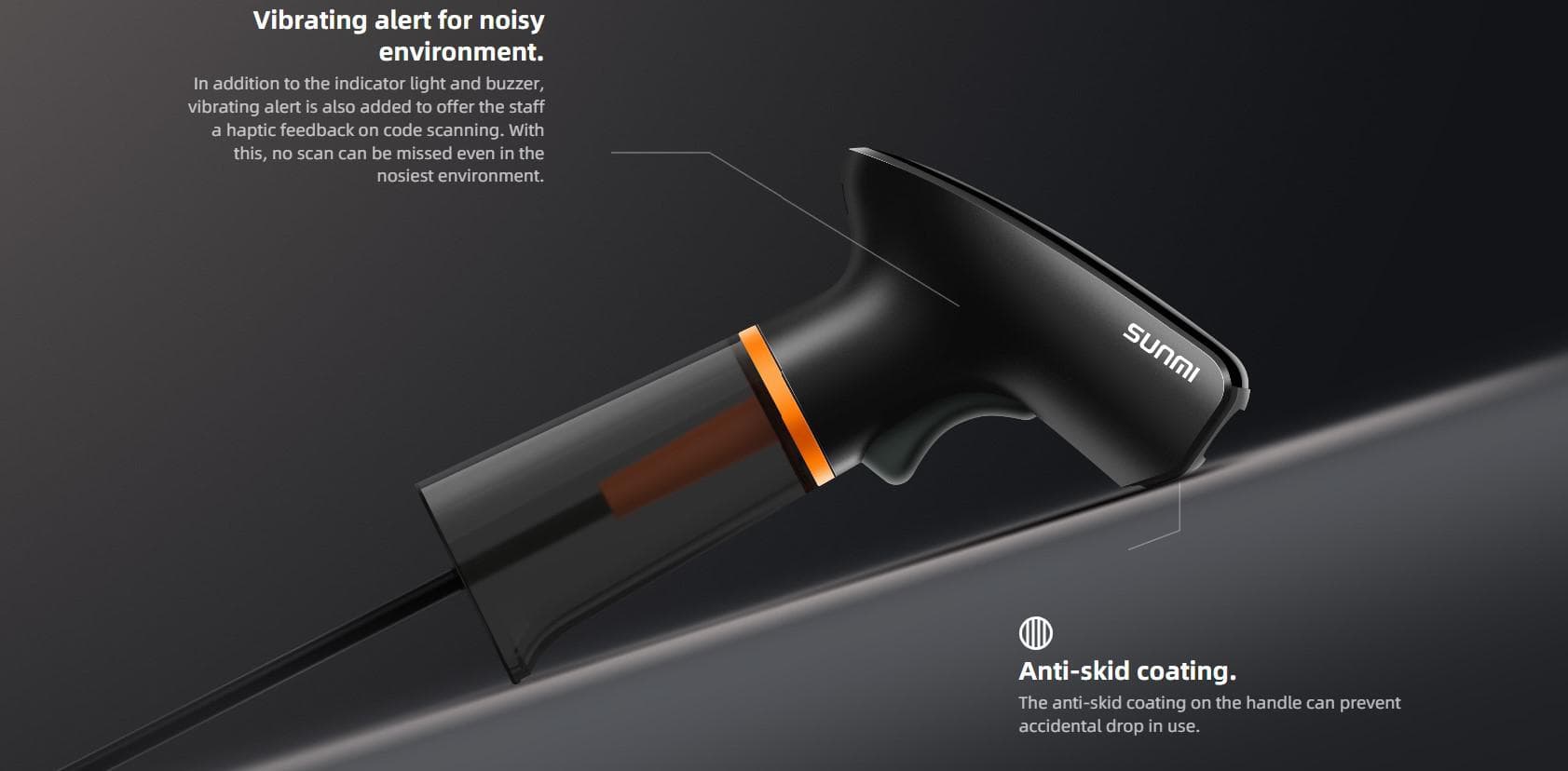 SUNMI Handheld 2D scan gun with autosensor 0,3Mp NS021 — miniatură