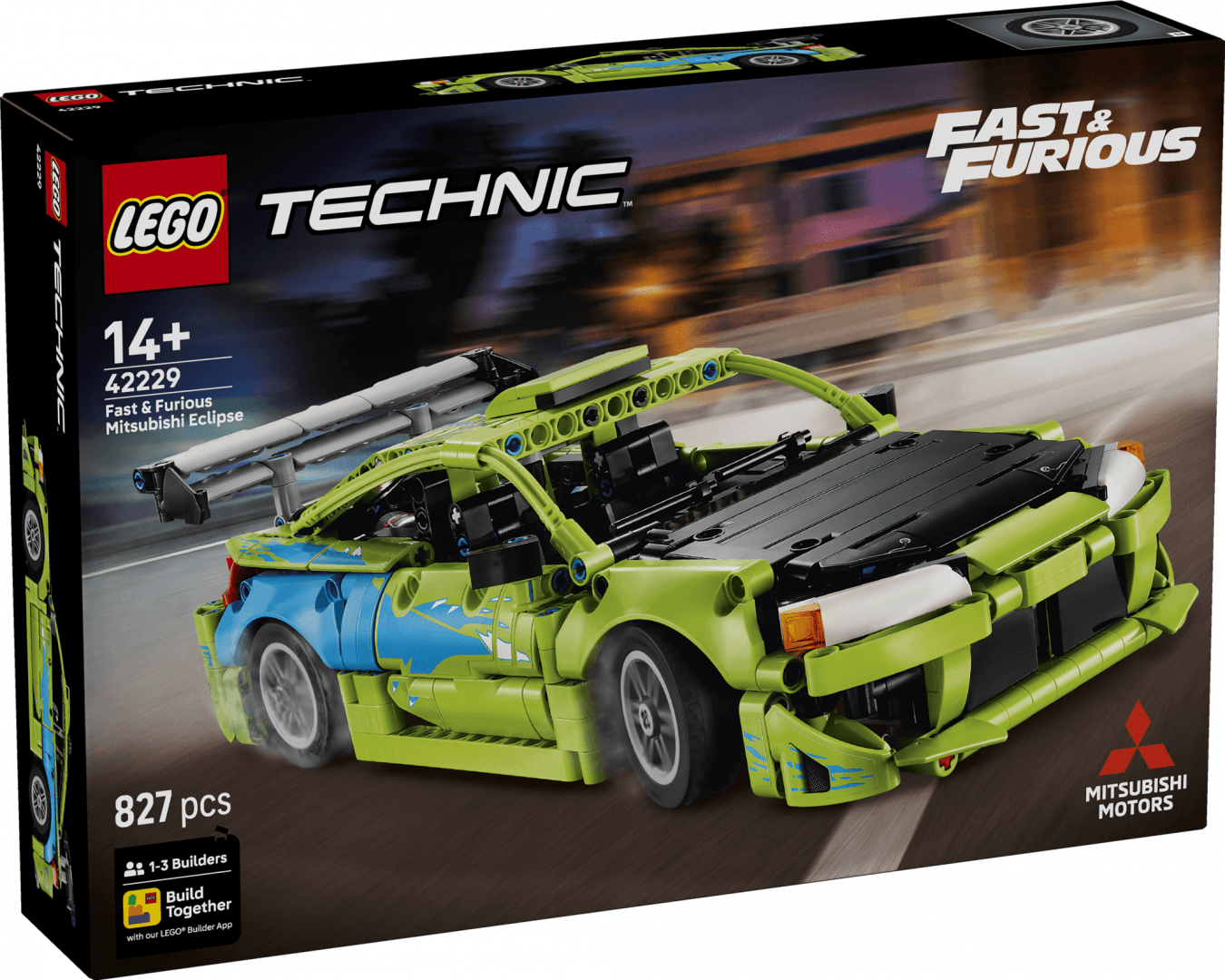 MASINA MITSUBISHI ECLIPSE DIN FAST AND FURIOUS LEGO42229 — miniatură