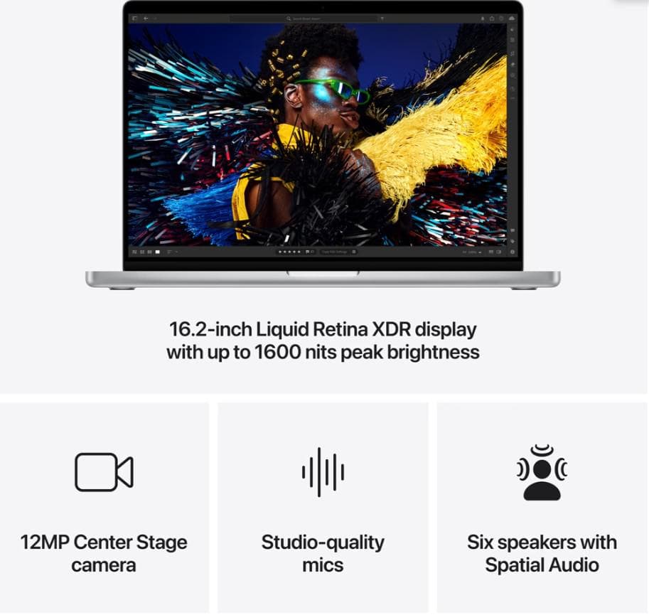 MacBook Pro 16.2"/Apple M4 Max (CPU 16-core, GPU 40-core, Neural Engine 16-core)/64GB/1TB - Space Black - INT KB (Cto from MX313RO/A) — miniatură