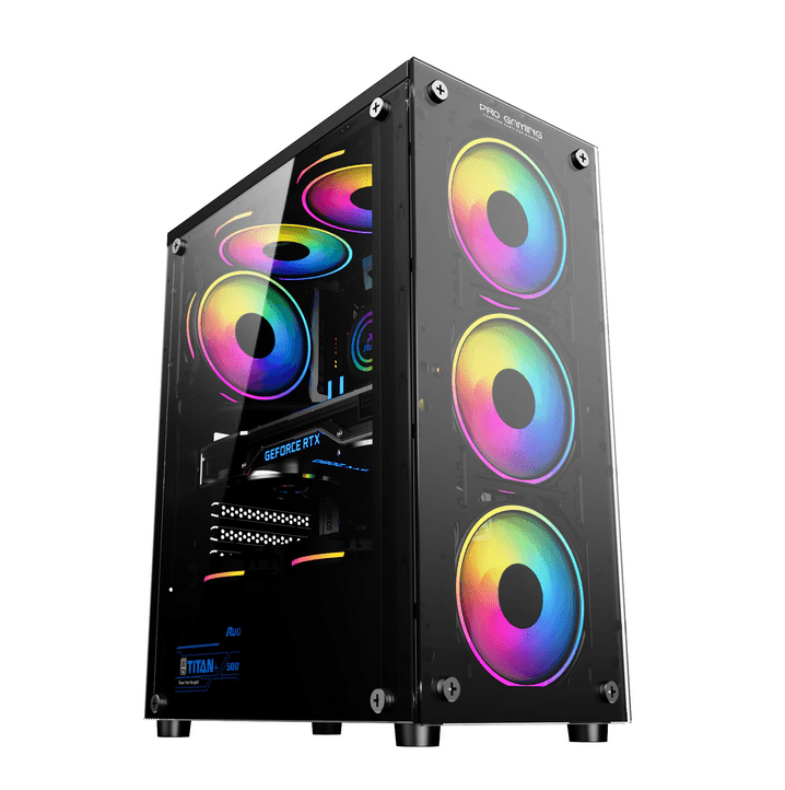 Carcasa PRO GAMING ELEMENT, RGB, Mid Tower, Black