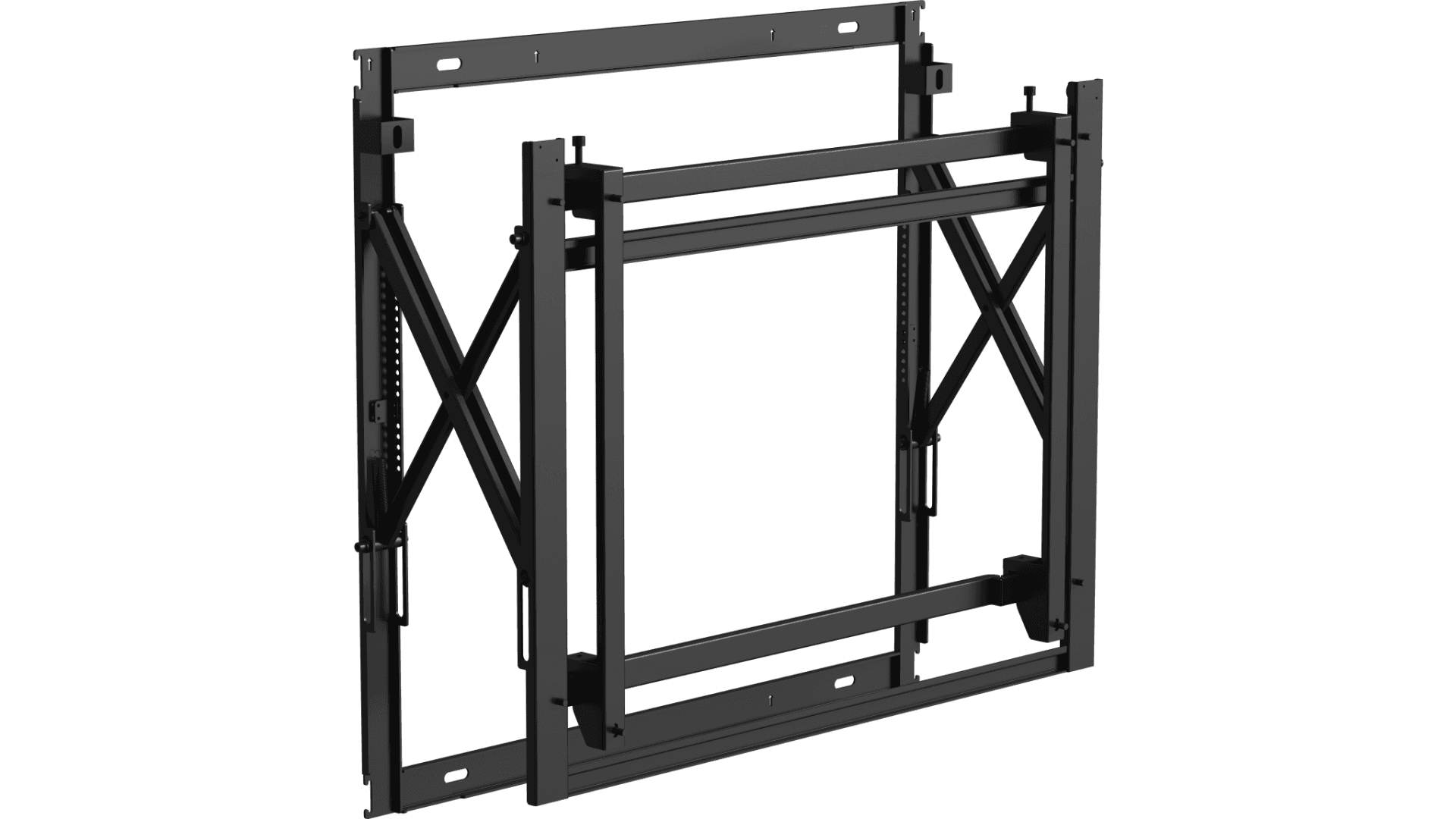 Suport perete videowall Hikvision DP-D2X46XXX-1X1-Q1-SW-Q0.6-TY pentru ecran LCD 46", VESA: 600 mm × 400 mm, structură solidă din oțel laminat la rece (SPCC), funcție specială Front-Maintenance (acces facil din față prin sistem pop-out pentru mentenanță fără demontare), vopsit în câmp electrostatic — miniatură