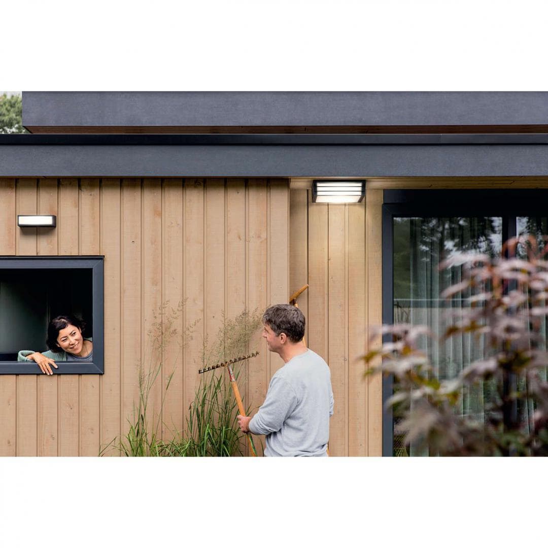 Plafoniera pentru exterior Philips Moonshine, 2xE27, max 2x14W, IP44,260x260x81mm, Antracit — miniatură
