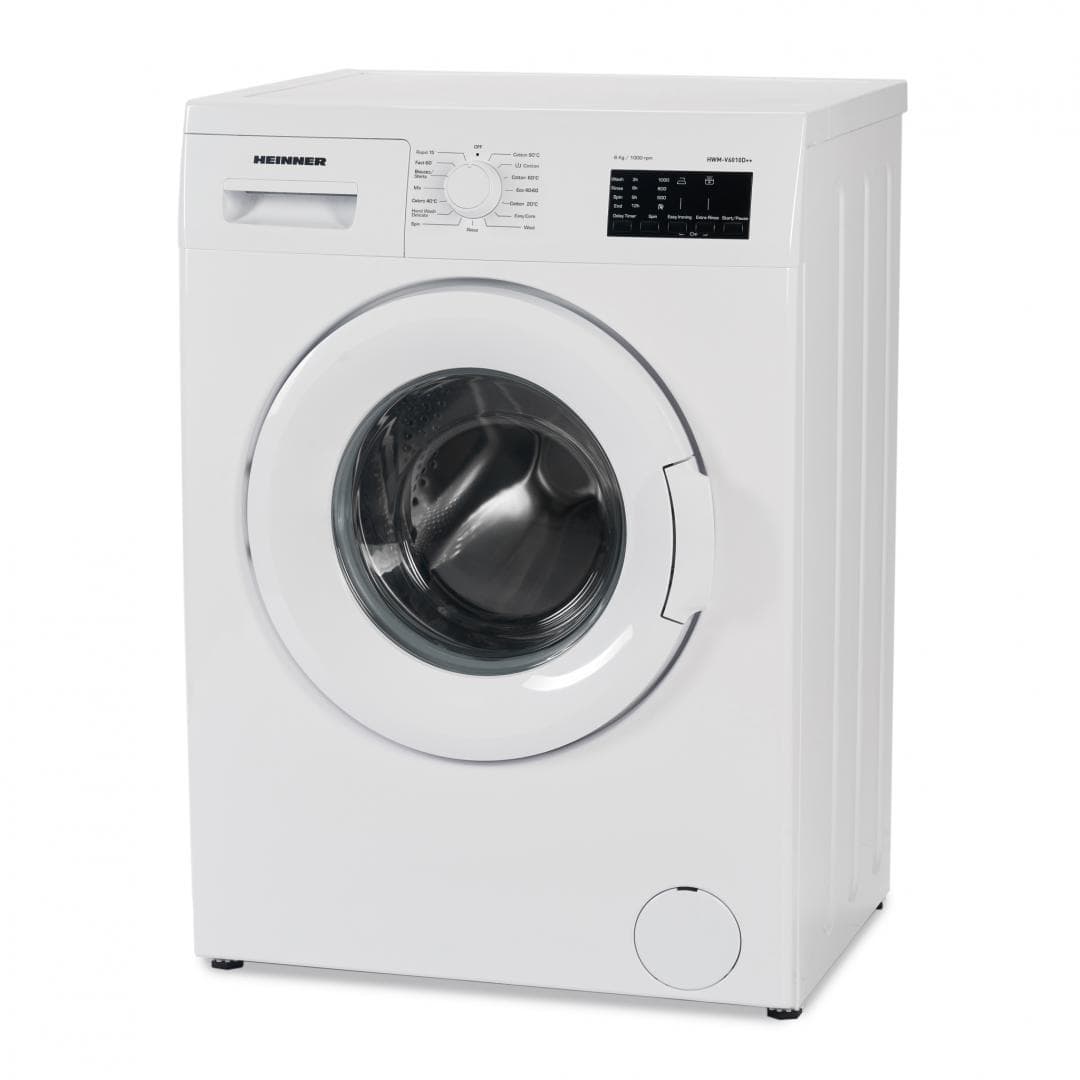 Masina de spalat rufe HEINNER HWM-V6010D++, 6 kg, 1000 rpm, Clasa: D, Alb — miniatură