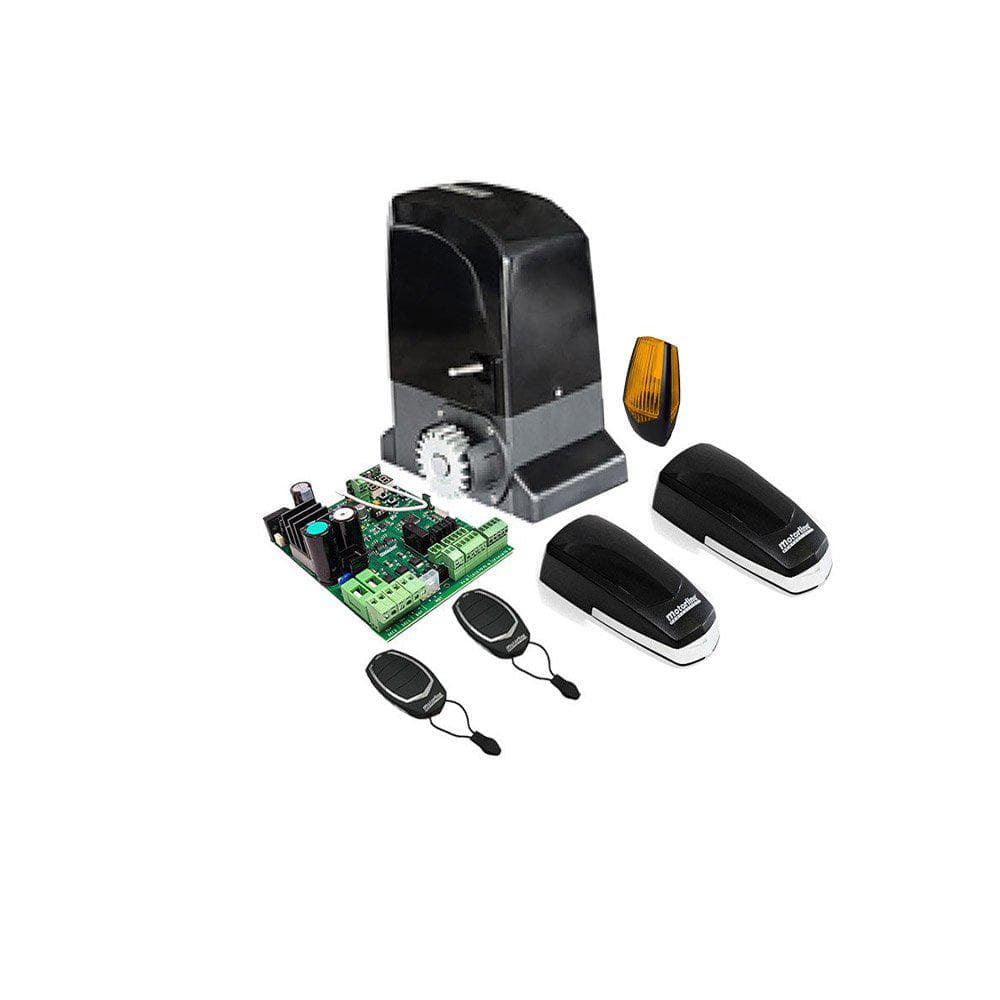 KIT GALO1000 230 VAC 1000N 1200 KG Motor brushless GALO1000: Tehnologie motor: BLDC Tip reductie motor: Irreversibil Clasa de protectie: IP44 Alimentare: 230 Vac - 50/60 Hz Putere motor: 36 Vdc Alimentare placa de control 21/26 Vac Curent nominal: 10A Curent maxim absorbit: 18A Putere nominala: 360W