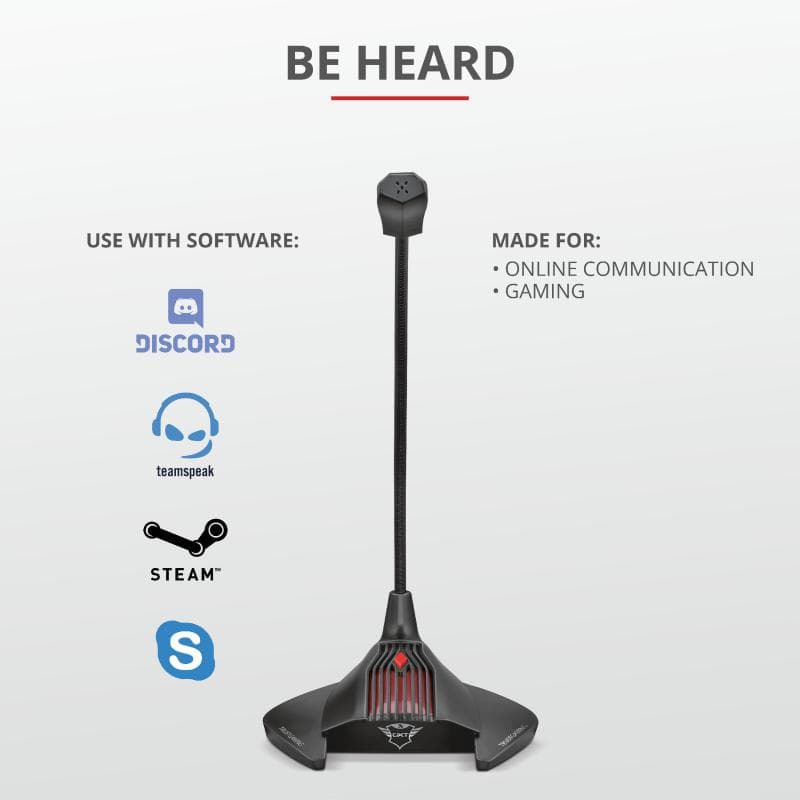 Microfon Trust GXT 239 Nepa Gaming, tip Condenser, Jack — miniatură