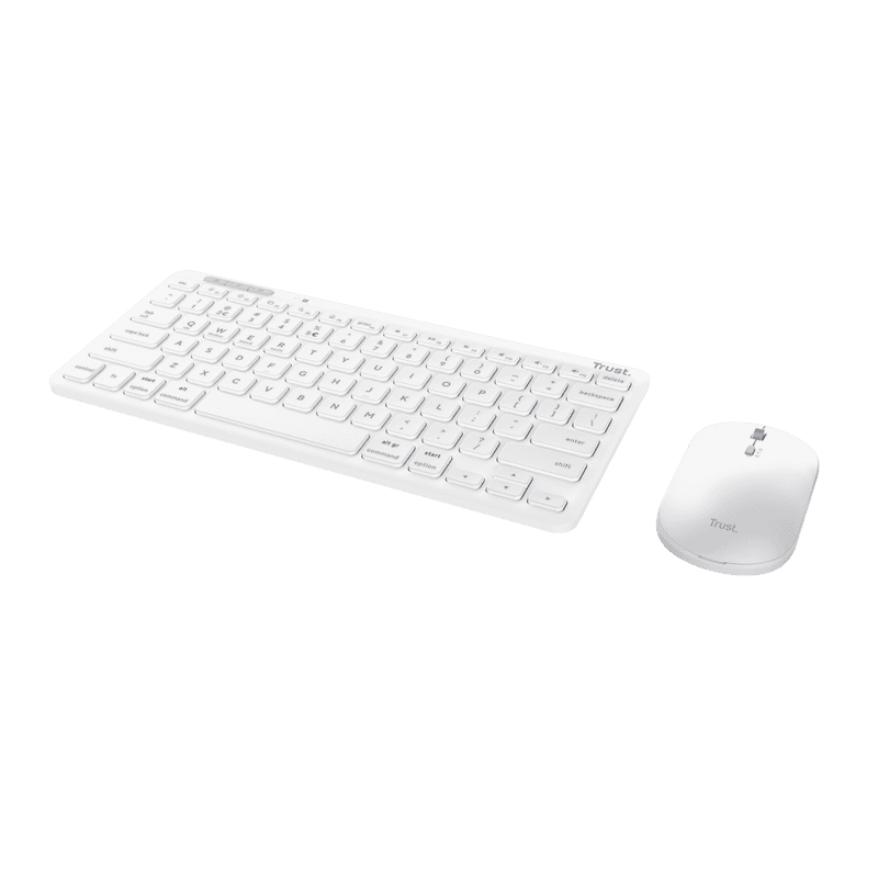 Kit Wireless tastatura si mouse Trust Lyra, Alb — miniatură