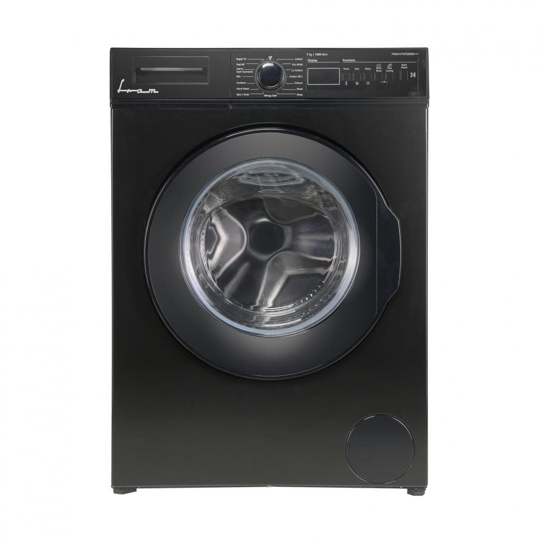 Masina de spalat rufe FRAM FWM-V714T2BKD+++, 7 kg, 1400 rpm, Clasa: D, Negru lucios