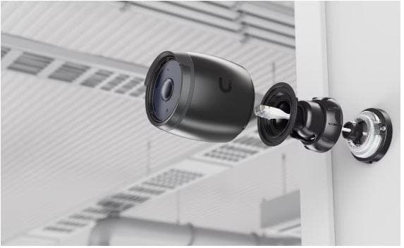 Ubiquiti UniFi IP Bullet Camera UVC-AI-BULLET, 2K 2688 x 1512 (16:9), 30FPS, Senzor CMOS 5MP, carcasa aluminiu, weatherproof: IP65, unghi vizualizare: H: 84.7°, V: 46.2°, D: 99° Infra rosu – 10m, Quad-core Arm® Cortex®-A53 based chipinterfata: GbERJ45 port, alimentare: POE, Software: UniFi Protect — miniatură