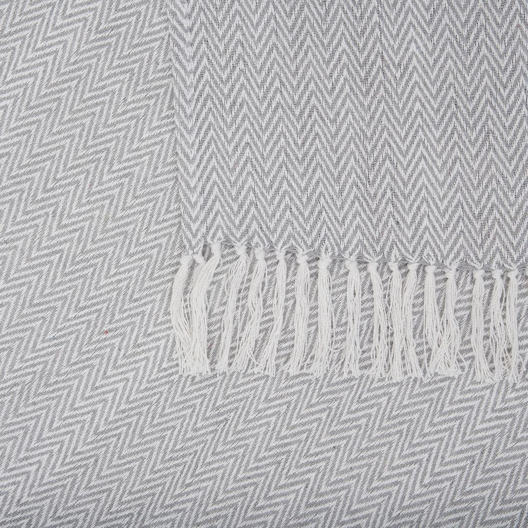 CUVERTURA PLED 200X220 CM ZAG GREY — miniatură