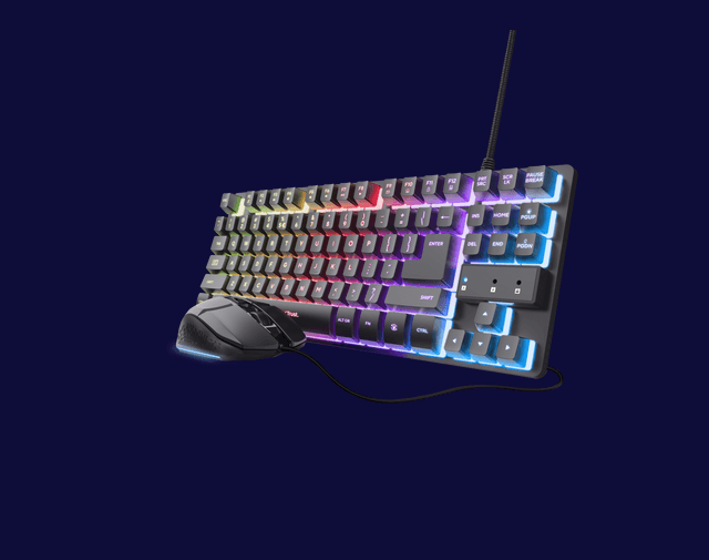 Kit Wired tastatura si mouse Trust GXT 798, negru