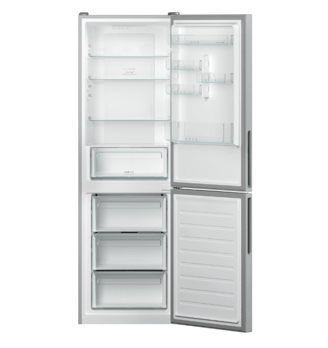 Combina frigorifica Candy CCE4T618ES, 341 l, Total NoFrost, WiFi, Super Cooling, Clasa E, H 185 cm, Argintiu